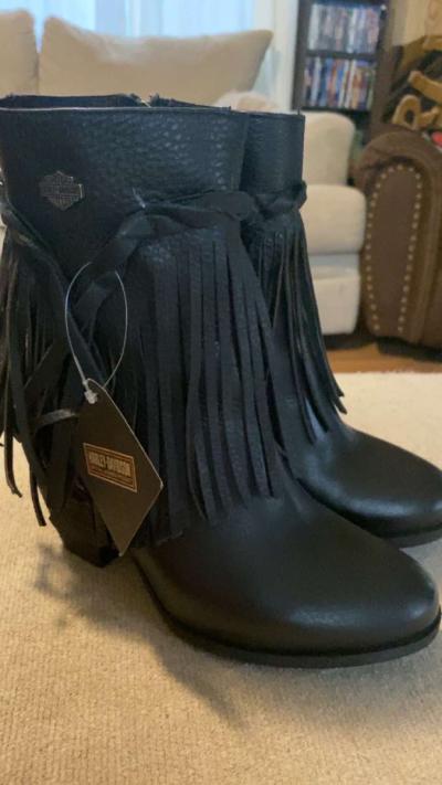 Harley Davison fringe boots - Thumbnail 2