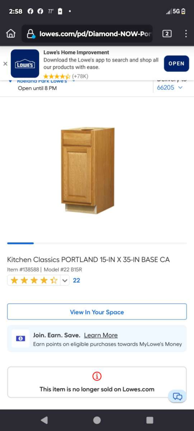 home improvement brand new cabinets from Lowes - Thumbnail 4