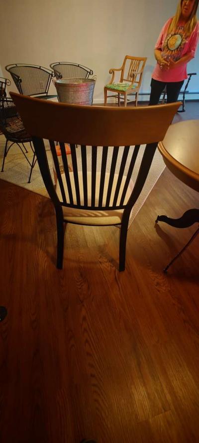 3 Piece Dining Room Set  Solid Maple Table w 2 Mid Century C - Thumbnail 5