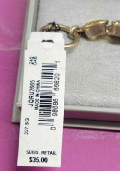 Kenneth Cole New York Gold Tone Amber Pave Stone Bracelet - Thumbnail 6