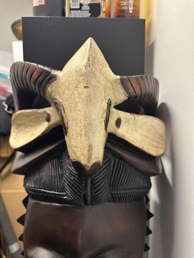 Vintage African Guru Ritual Dancing Mask - Thumbnail 3