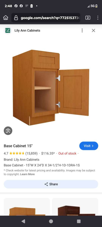 home improvement brand new cabinets from Lowes - Thumbnail 6