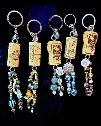 Cork keychains I made - Thumbnail 2