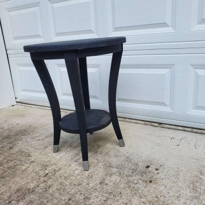Black Wood Side Table  21 x 26 Tall  RRR Furniture - Thumbnail 2