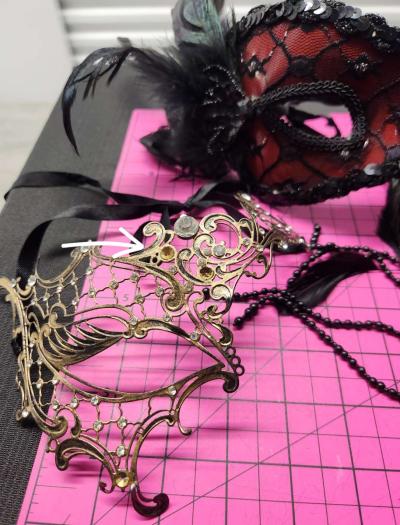 3pcs MasqueradeMardi GrasParty Half Masks - Thumbnail 3