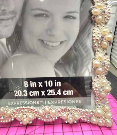 Ornate Pearl and Rhinestone Embellished 8x10  Photo Frame - Thumbnail 5
