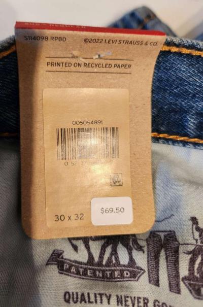 NWT Mens 505 Levis Jeans 30X32 - Thumbnail 5