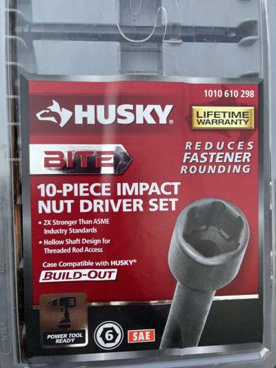 BITE Husky 10 Piece Impact Nut Driver set - Thumbnail 3