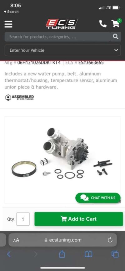 20T upgraded aluminum Water pump - Thumbnail 2