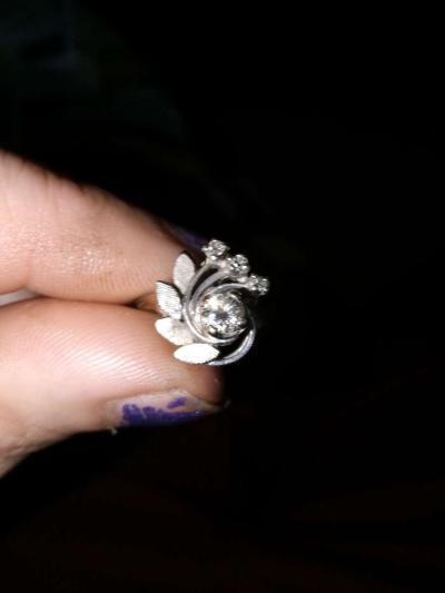 antique white gold ring 14k - Thumbnail 3