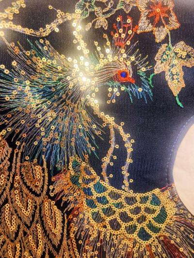 Ella and Elly Peacock Embroidery Tassel Bag - Thumbnail 4