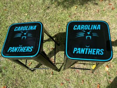 One of a kind Carolina Panthers Bar Stools - Thumbnail 2