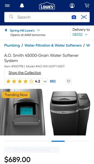 AO Smith 45000 Grain Water Softener System - Thumbnail 3