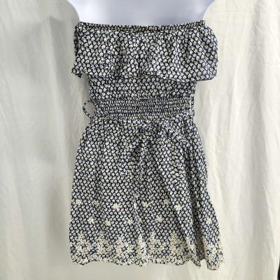 Poetry Off Shoulder Ruffled Bodice Embroidered Tunic Dress - Thumbnail 6