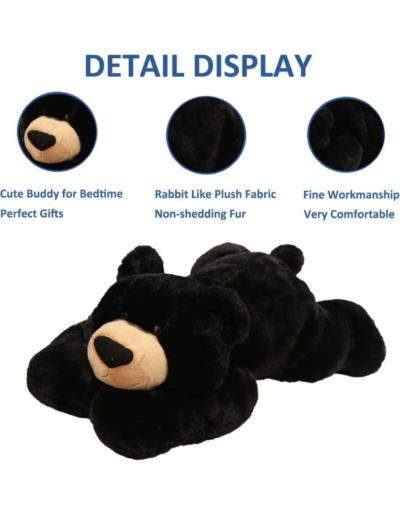 20 inch black bear plush - Thumbnail 4