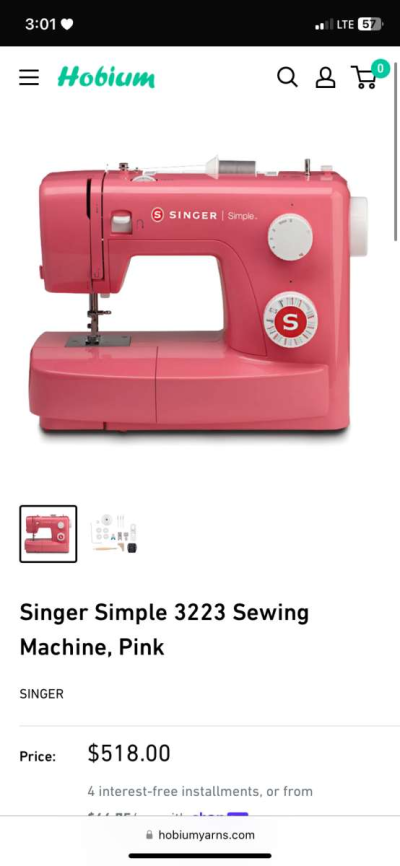 Singer sewing machine - Thumbnail 3
