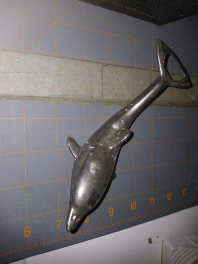 Vintage Metal Dolphin Tail Bottle OpenerTwist And Pop Top Ba - Thumbnail 3