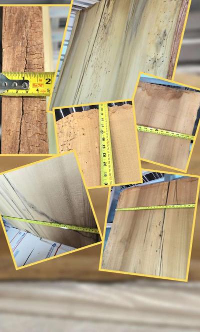 Ohio Red Oak Live Edge Wood Slab 38W x 97L x 2 Thick - Thumbnail 6