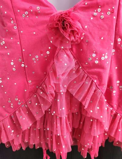 Victorias Secret Hot Pink Sparkle Gartered Babydoll Corset - Thumbnail 6