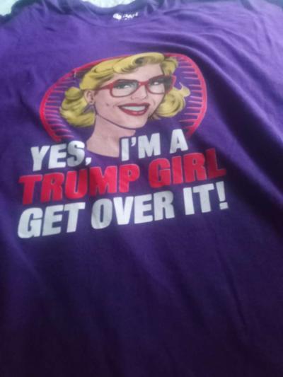 yes Ima trump girl get over tshirt - Thumbnail 3