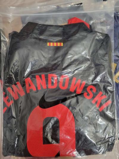 FC Barcelona Jersey Soccer Player Version Size L Lewandowski - Thumbnail 5