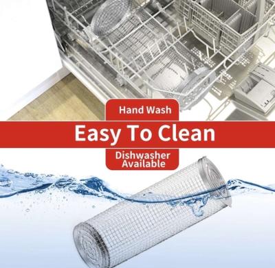 Rolling Grilling Baskets for Outdoor Grill Bbq - Thumbnail 4