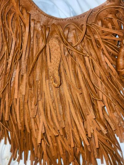 Leather crossbows tussle hand bag - Thumbnail 2