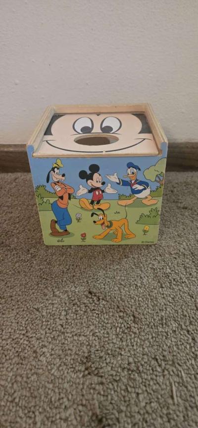 Disney Baby Mickey Mouse Wooden Shape Sorting Cube