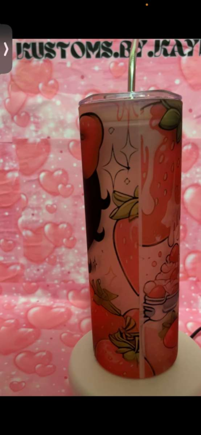 Strawberry Betty Boop frosted tumbler - Thumbnail 5