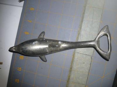 Vintage Metal Dolphin Tail Bottle OpenerTwist And Pop Top Ba - Thumbnail 2