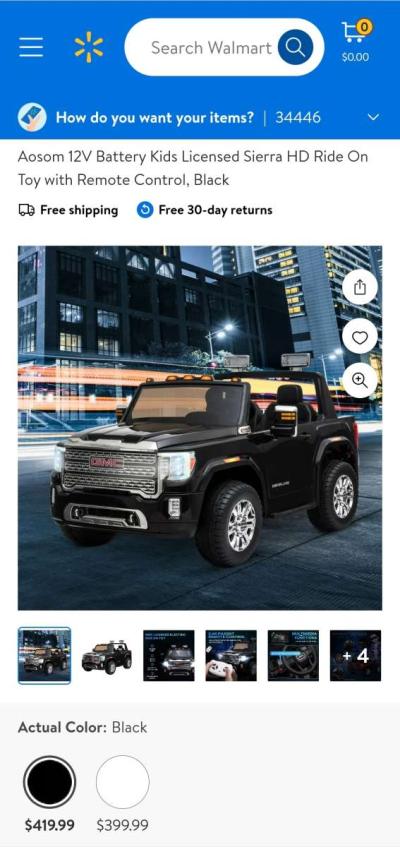 GMC Sierra 12V Ride On Power Wheels - Thumbnail 6