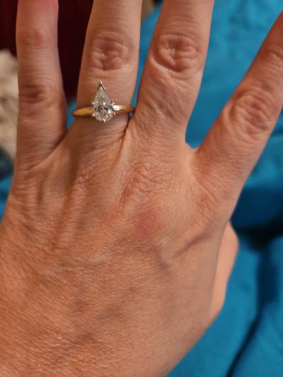 1ct Natural diamond engagement ring - Thumbnail 4