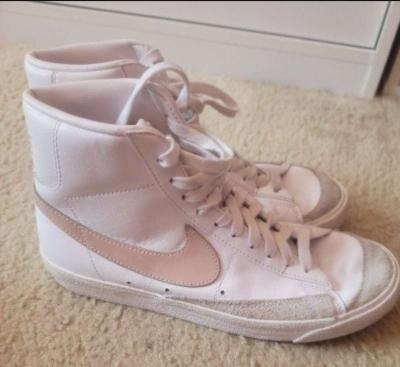 Nike Blazer Mid womens  shoes white and pink - Thumbnail 2