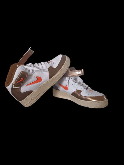 NIKE AIR FORCE 1 brown  white orange color