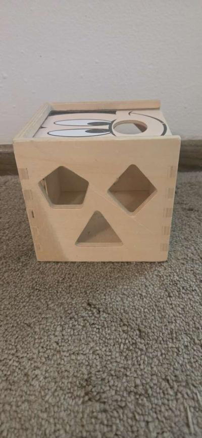 Disney Baby Mickey Mouse Wooden Shape Sorting Cube - Thumbnail 3