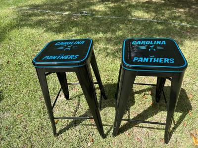 One of a kind Carolina Panthers Bar Stools - Thumbnail 5