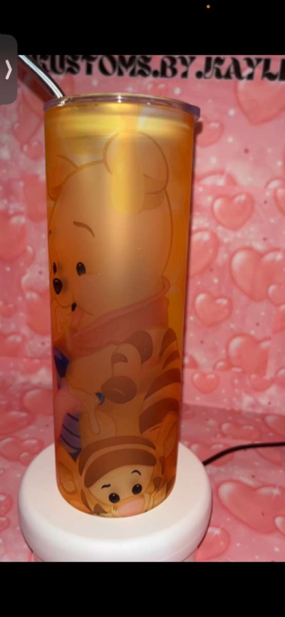 Winnie the Pooh frosted glass tumbler - Thumbnail 5