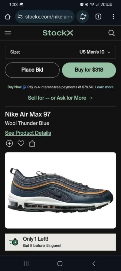 Nike Air Max 97 Premium Thunder Blue - Thumbnail 5