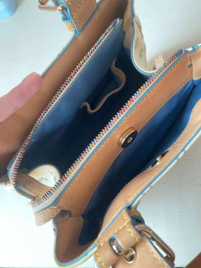 dooney Bourke Small leather multicolor used   mini tote - Thumbnail 6