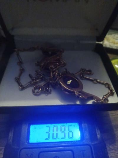 Vintage 12K Solid Rose Gold Egyptian Necklace  Pendant - Thumbnail 6