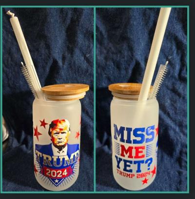 16 Oz Glass Cups With Bamboo Lids - Thumbnail 3