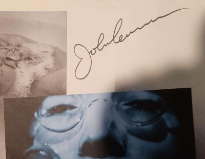 John Lennon Autograph on White album insert poster