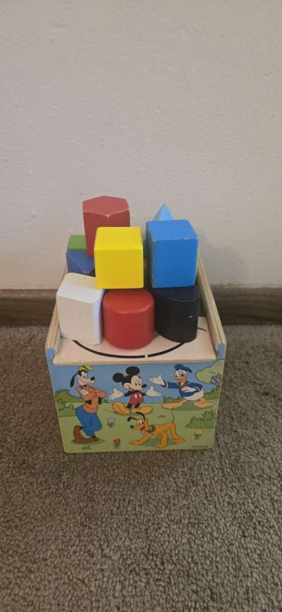Disney Baby Mickey Mouse Wooden Shape Sorting Cube - Thumbnail 6