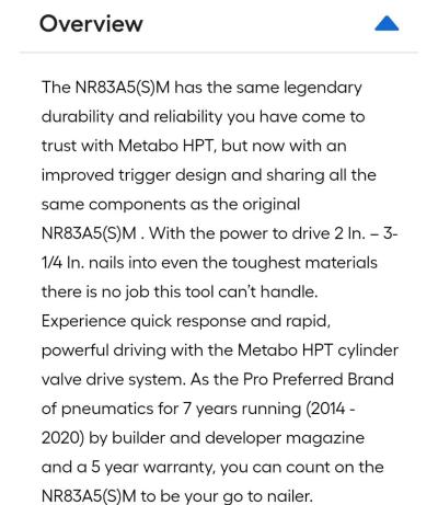 Metabo HPT NR83A5S Strip Nailer - Thumbnail 4