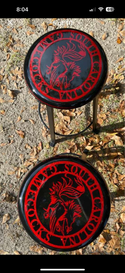 One of a kind Gamecocks Bar stools - Thumbnail 2