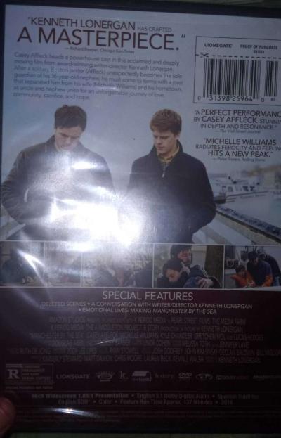 Manchester by the Sea Unopened DVD - Thumbnail 2