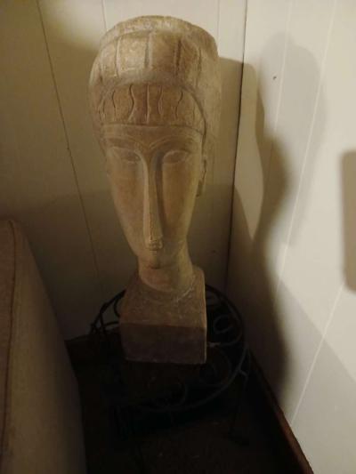 tete de femme head sculpture - Thumbnail 2