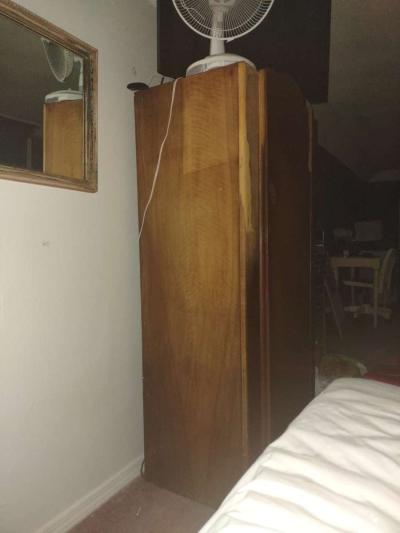 solid wood closet hutch