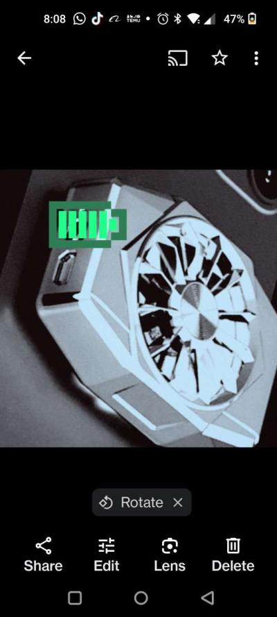 radiator fan for android and apple phones metallic blk - Thumbnail 3