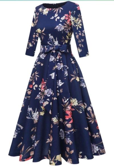 New blue dress with a flower pattern - Grand Terrace, California
